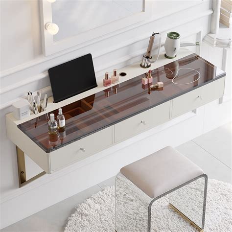 makeup vanity on wall|vanity makeup with deep drawers.